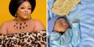 Dayo Amusa with her child